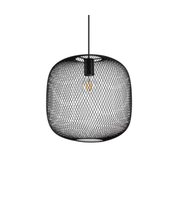Net Metal Pendant Light, Black Aluminum