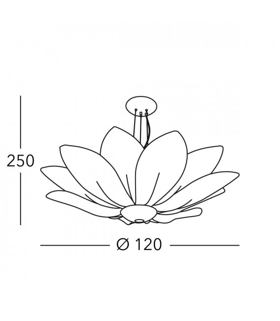 Design Pendelleuchte FIORE 7 Glühbirnen