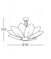 Suspension design FIORE blanc 7 ampoules