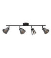 Mega spotlight bar Mild steel Matt black, Smoked