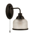 Applique murale Highworth Acier doux Clair, noir
