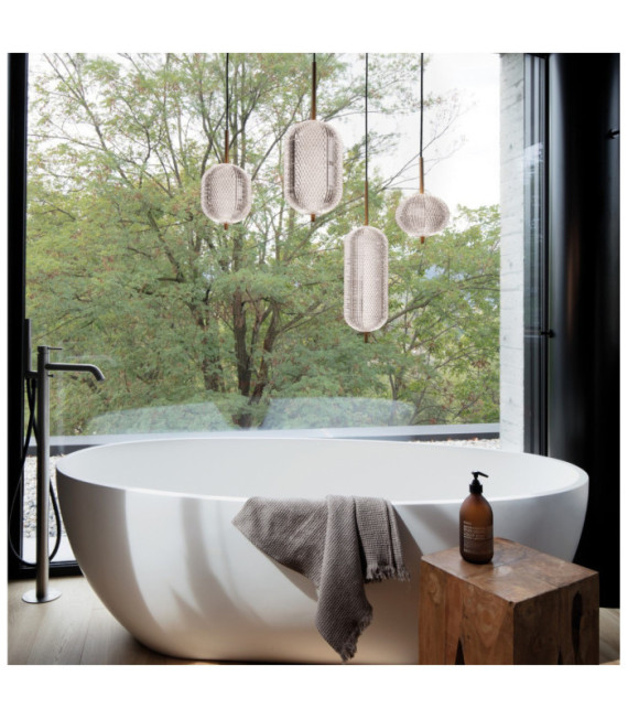 DECOR Pendelleuchte Kunststoff Messing
