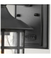 Hinkley Outdoor Wall Light Clear Seeded Glass, Weather Resistant Composite, Textured Black