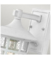 Hinkley Outdoor Wall Light Clear Seeded Glass, Weather Resistant Composite, Textured White