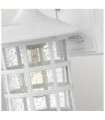 Hinkley Outdoor Wall Light Clear Seeded Glass, Weather Resistant Composite, Textured White