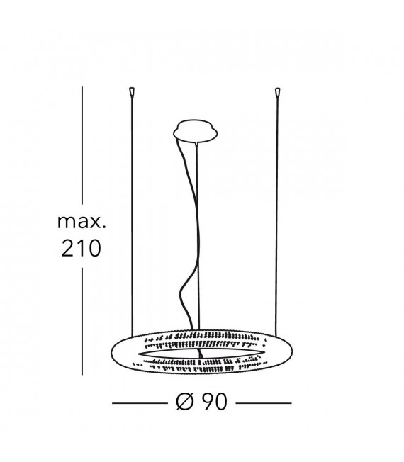 Suspension design en cristal NOBILE Or 24 Carats 1 ampoule