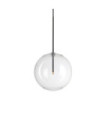 EQUINOXE Pendant Lamp Glass, Chrome Metal