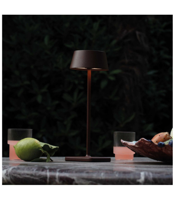 Pure Metal LED Table Lamp, Aluminum Coffee Brown