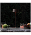 Pure Metal LED Table Lamp, Aluminum Coffee Brown