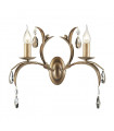 plafonnier ventilateur vintage 2 ampoules e27 max 60w brun patiné