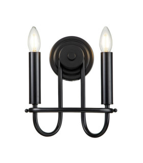 Capitol wall light Steel Black