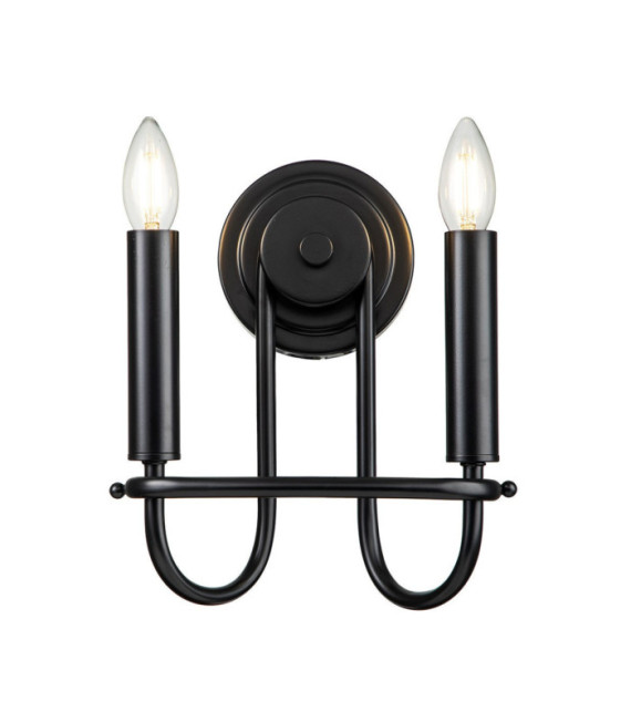 Lampada da parete Capitol Acciaio Nero