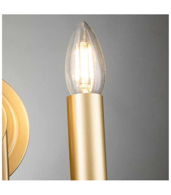 Capitol wall light Steel Natural painted brass
