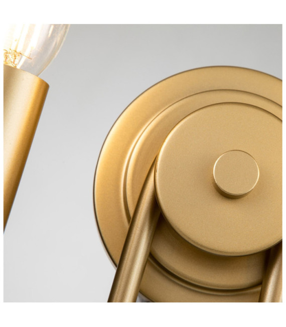 Capitol wall light Steel Natural painted brass