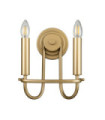 Capitol wall light Steel Natural painted brass