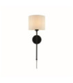 Applique murale Munich Acier doux Noir mat, naturel