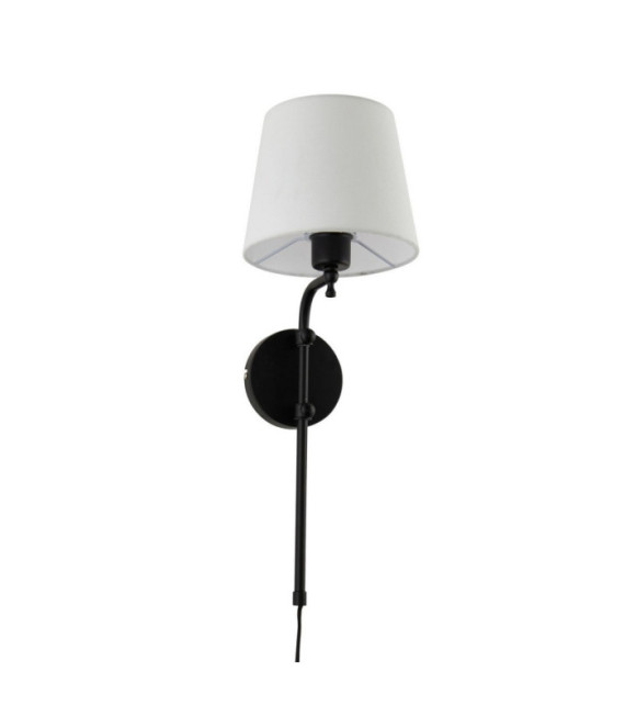 Munich wall light Mild steel Matt black, natural