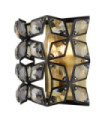 Iris wall light Mild steel, glass Brass
