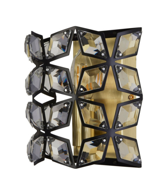Lampada da parete Iris Acciaio dolce, vetro Ottone