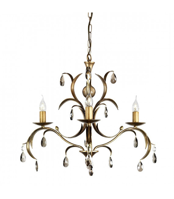 Lily Wandleuchte, antike Bronze und Glas, 2 Glühbirnen