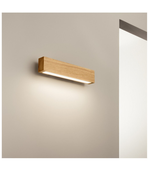 Applique murale LED CRAFT Verre,Métal,Bois Bois clair
