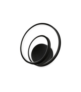 Aplique LED OZ Metal, Plástico Negro