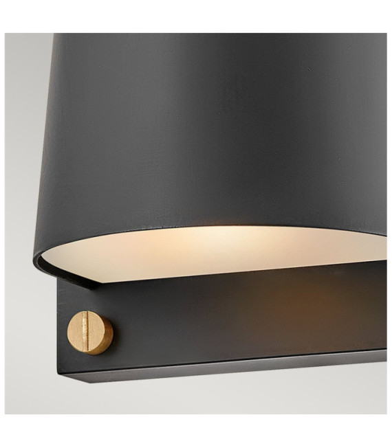Lampada da parete per esterni Scout composita resistente alle intemperie nera