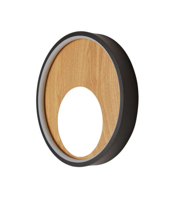 Curio LED wall light Mild steel, silicon Black, Brown
