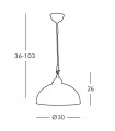 Suspension style cosy NONNA laiton antique 1 ampoule