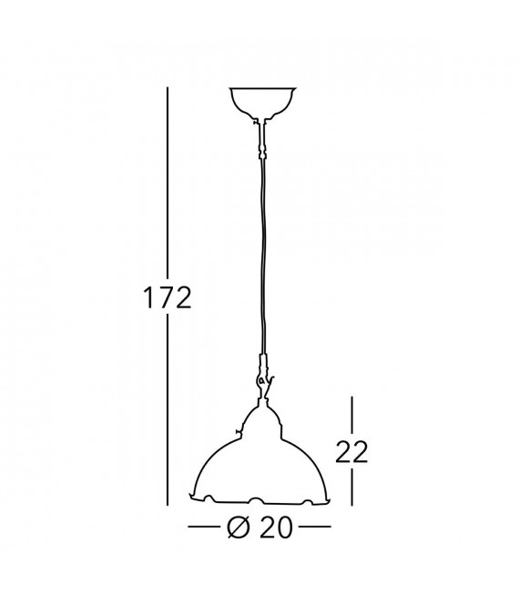 Suspension style cosy NONNA laiton antique 1 ampoule