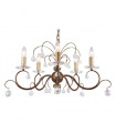 plafonnier ventilateur vintage 2 ampoules e27 max 60w brun patiné