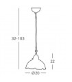 Suspension style cosy NONNA laiton antique 1 ampoule