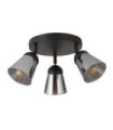 Mega ceiling light Mild steel Matt black, Smoked