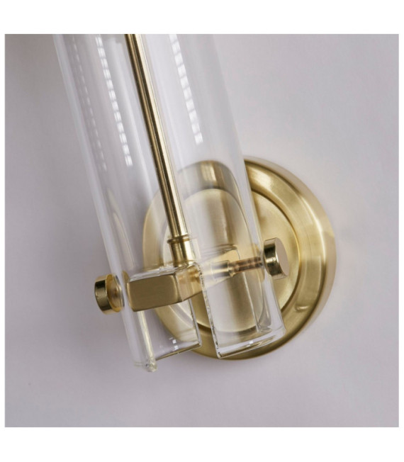 Lampada da parete Bagno Scope Acciaio dolce, vetro Ottone