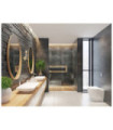 Wall light Bathroom Scope Mild steel, glass Brass