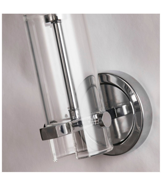 Lámpara de pared Baño Alcance Acero dulce, vidrio Cromo