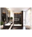 Wall light Bathroom Scope Mild steel, glass Chrome