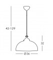 Suspension style cosy NONNA laiton antique 1 ampoule