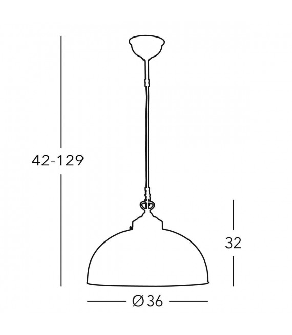 Lampada a sospensione NONNA in ottone antico 1 lampadina