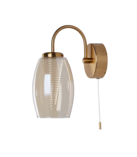 Lampada da parete Cyclone Vetro, acrilico, acciaio medio Bronzo