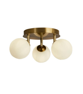 Crosby Deckenleuchte Weichstahl, Goldglas