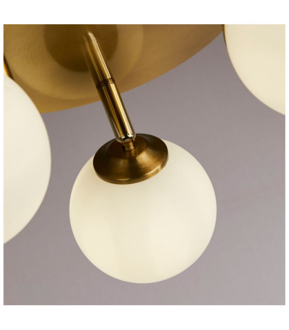 Crosby ceiling light Mild steel, gold glass