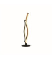 Bloom LED Table Lamp Mild Steel Wood Effect, Sand Black