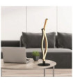 Lampe de table LED Bloom Acier doux Effet Bois, Noir Sable