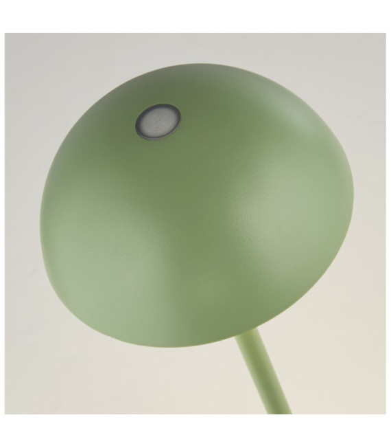 Portabello outdoor LED table lamp Clear Aluminum, matt green