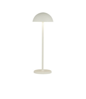 Portabello Outdoor-LED-Tischleuchte Aluminium Mattweiß, klar