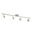 Quad spotlight bar Mild steel, plastic Chrome, frosted, satin silver