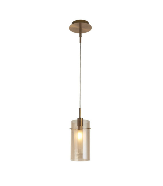 Suspension Duo Acier doux,verre Laiton