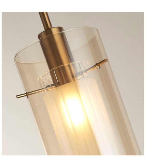 Suspension Duo Acier doux,verre Laiton