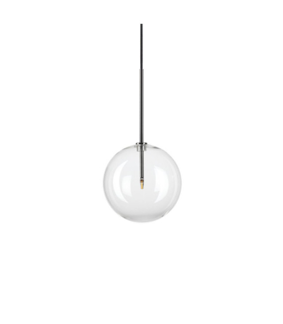 EQUINOXE Pendant Lamp Glass, Chrome Metal
